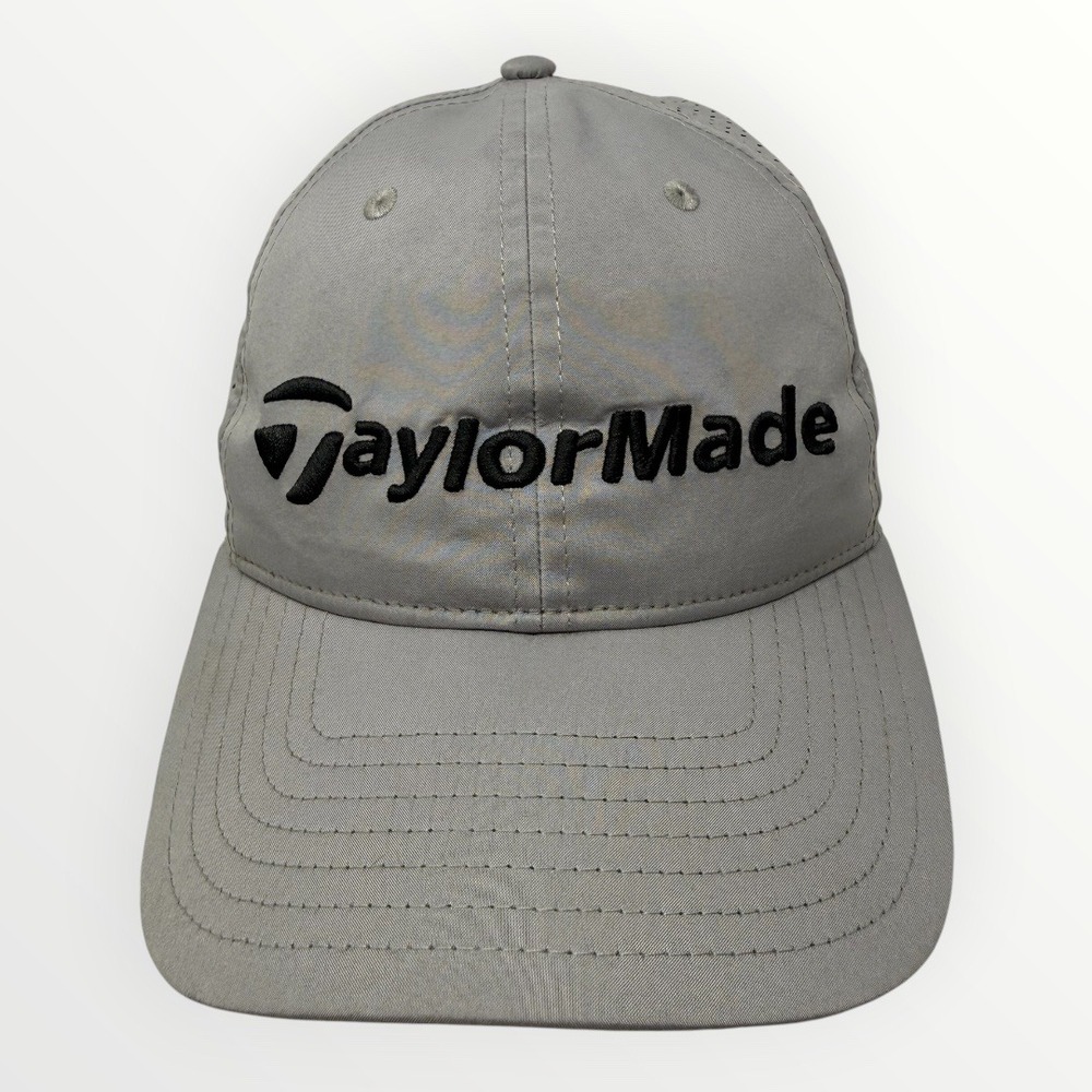 TaylorMade SIM2 TP5 Golf Hat Gray Adjustable Perforated Performance Cap Mens